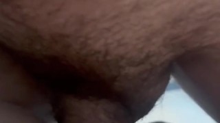 Pov perfect pink pussy quickie, inside Cum creampie