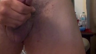 Handsome Guy Masturbating To Female Fan Over The Phone and He Cums For Her