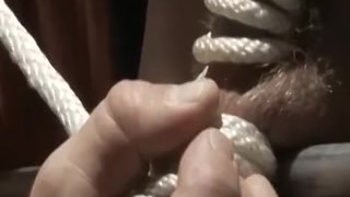 BoundMucleJocks: Master Franco Dax wraps Chet Walkers balls until it almost burst