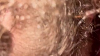 Hubby wet sloppy pussy eating