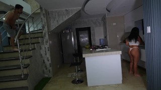 Accidental kitchen spill with my stepbrother: Taboo encounter with Bellattrix