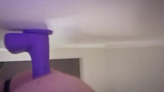Round ass takes anal toy