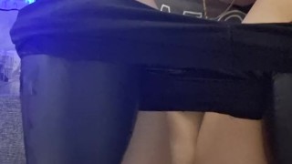 Jumping my ass on a dildo