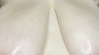 BBW Oiling Up Her Big Tits