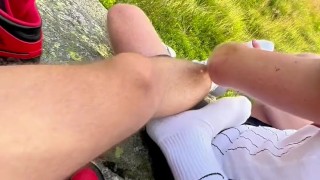 Czech Hunter SneakMaster96 Foot Worship smelly stinky feet white socks TN Polish twink german bare