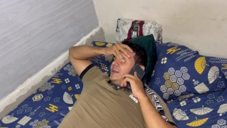 Big-ass blonde has sex with her stepbrother while they watch movies- latina mexican