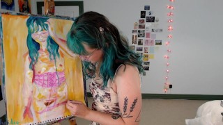 a naughty self portrait painting challenge