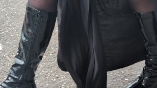 Walking in my fetish boots