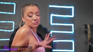 Fitness Rooms Big tits thick French milf yoga teacher